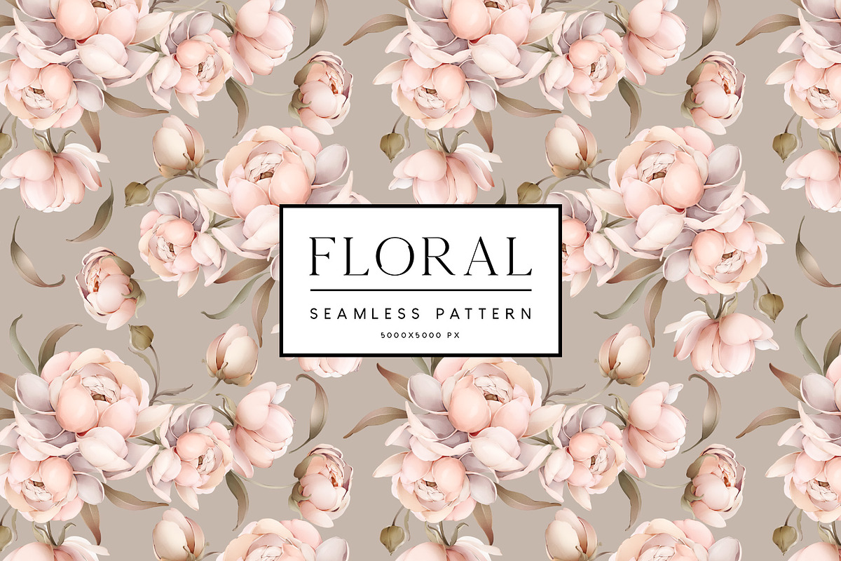 Peonies | Seamless pattern, a Pattern Graphic by Karma (Photo 10 of 15)