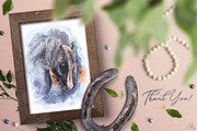Ink Horses Graphic Collection, an Animal Illustration by Fluffy Unicorn (Thumbnail 10 of 10)