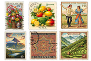 Philippines Postage Stamps Clipart, an Illustration by Dream Creation (Thumbnail 6 of 6)