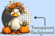 Whimsical Autumn Farm Animal Clipart, a Seasonal Illustration by Canvas Craft (Thumbnail 2 of 10)