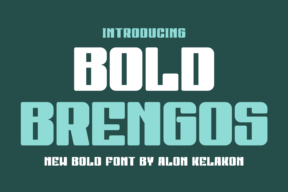 Bold Brengos, a Sans Serif Font by alon kelakon (Photo 1 of 5)