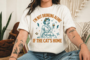 Not Drinking Alone Cat PNG, Trendy, a Person Illustration by Libby Wishes (Thumbnail 3 of 4)