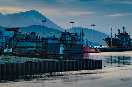Ushuaia port, tierra del fuego, argentina, an Industrial Photo by DanFLCreativo