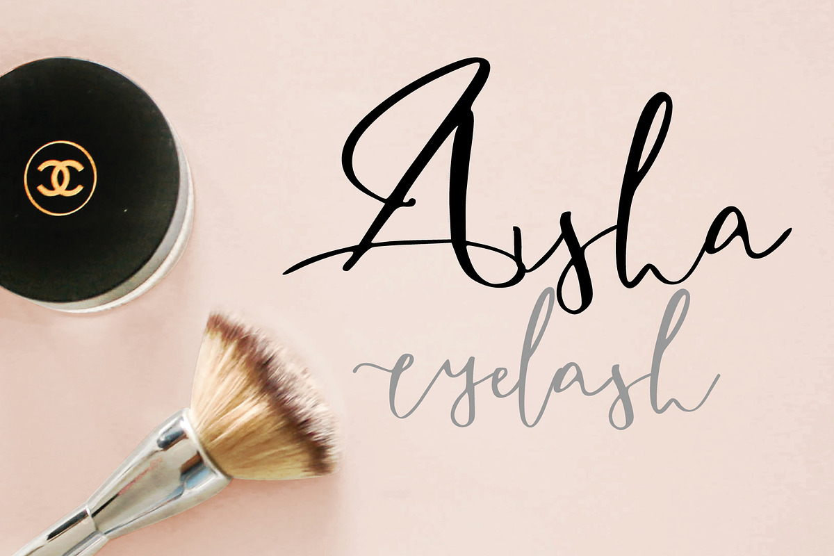 Lashes font preview 2