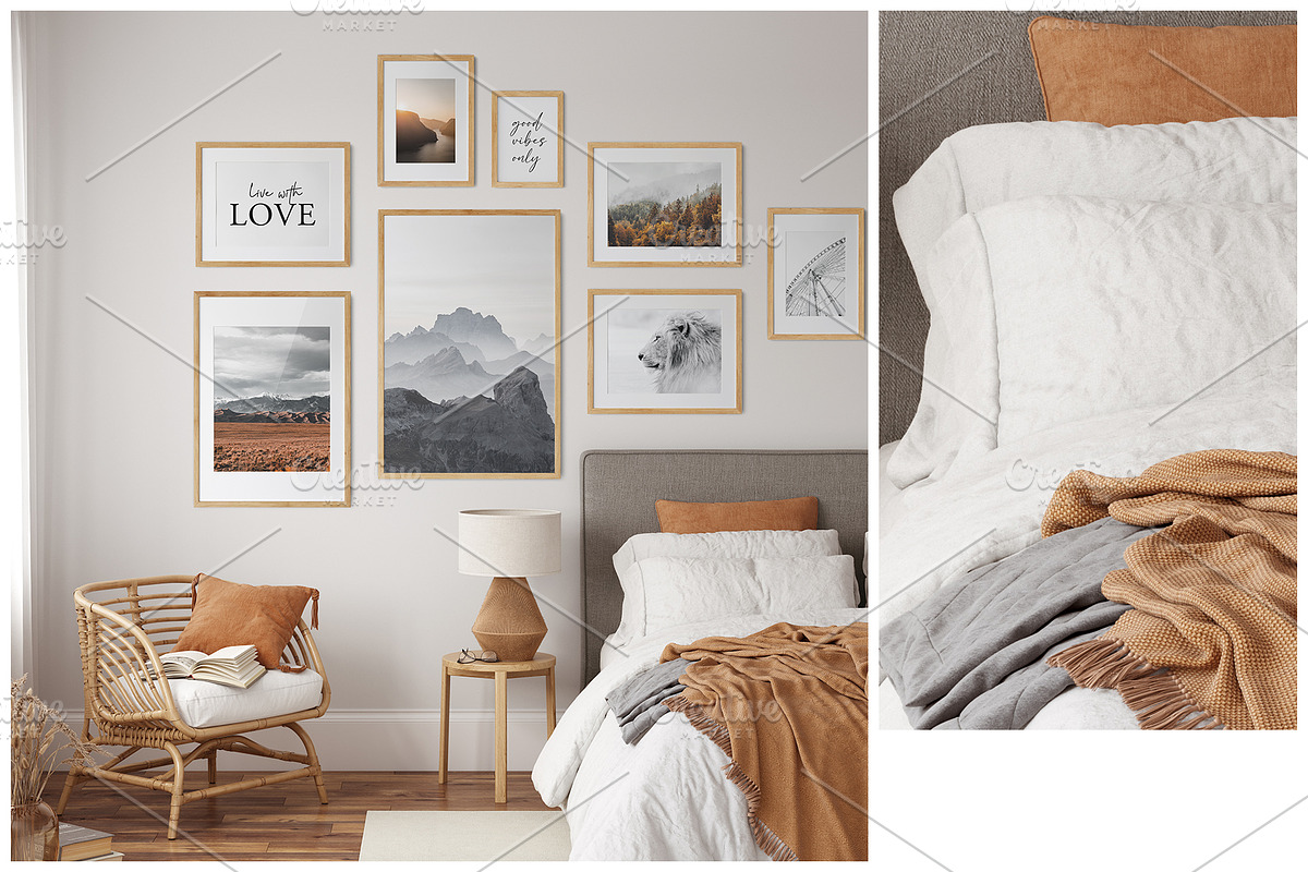 Frame & Wall Mockup Bundle, a Print Template by Yuri-U (Photo 12 of 25)