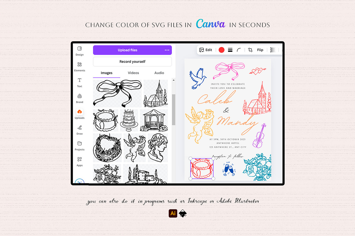 Whimsy Party hand-drawn vector, an Object Graphic by SunnyAfternoons (Photo 23 of 26)