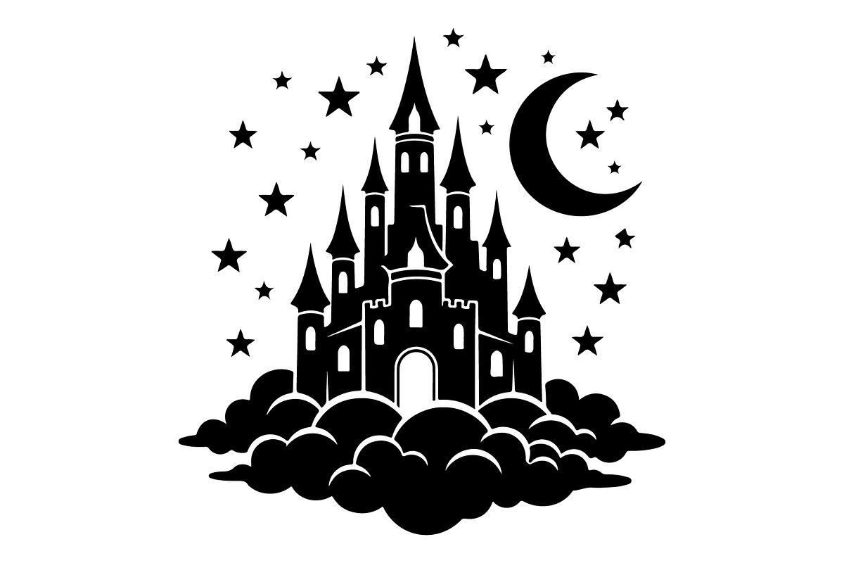 Fantasy Castle Cloud Moon Bundle, an Object Illustration by Gaye Art (Photo 27 of 30)