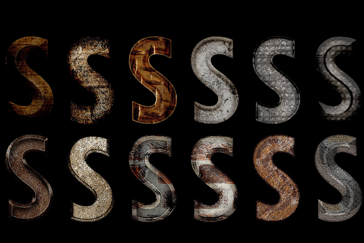 Industrial Grunge Rust Layer Styles, a Layer Style Add-On by Posh Papers & Patterns (Photo 5 of 8)