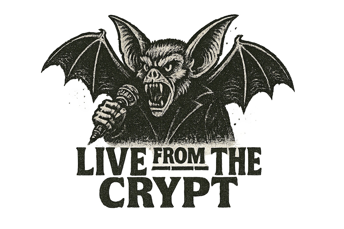 Halloween gothic grunge bat with tex, an Illustration by Dvoevnore photos