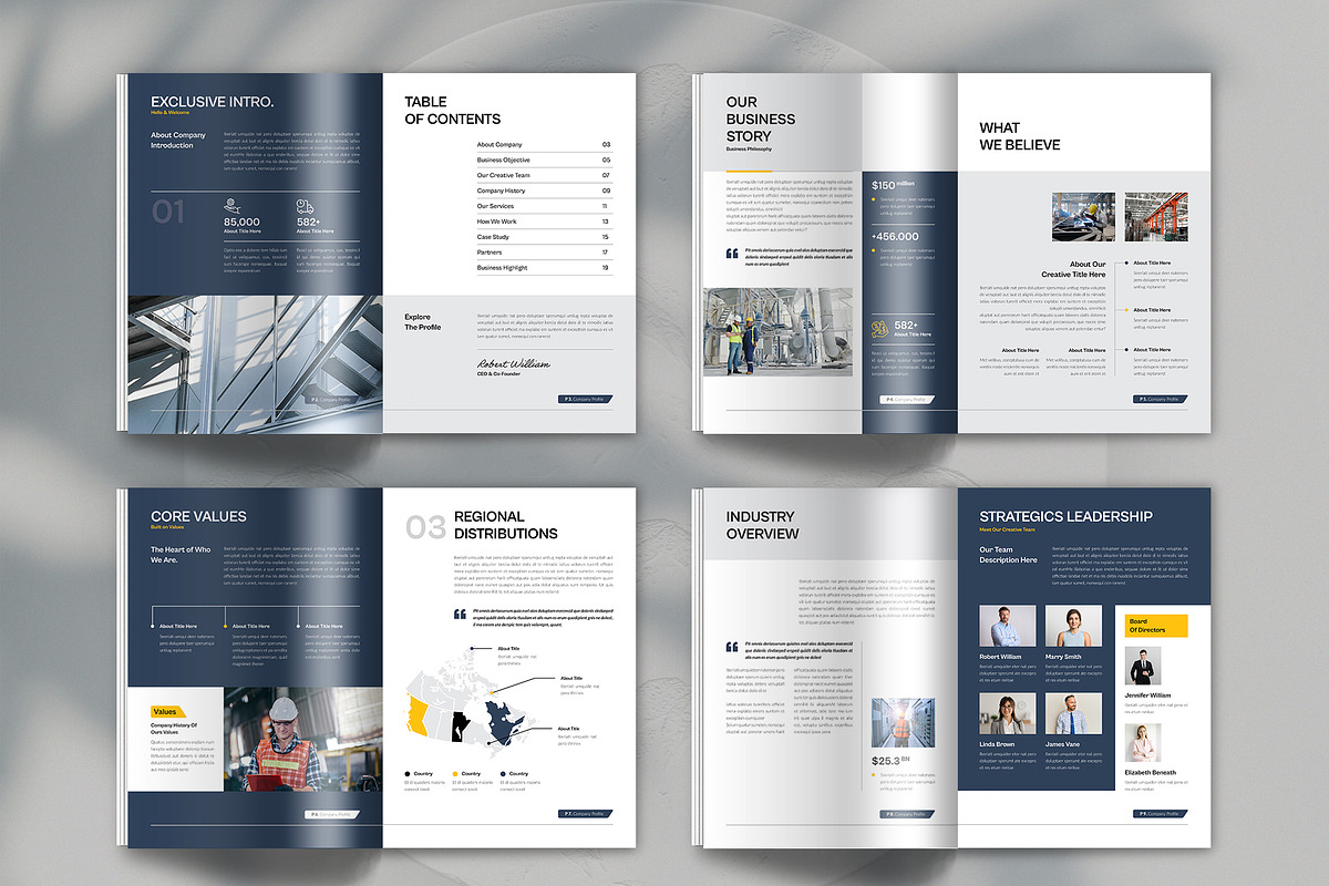 Company Profile Template, a Brochure Template by Spark_Creative (Photo 11 of 14)