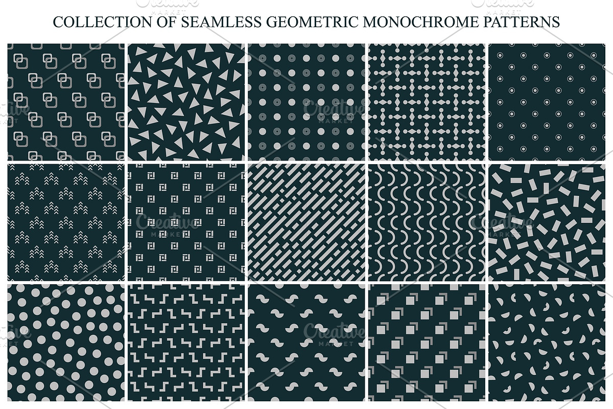 Minimal seamless geometric patterns