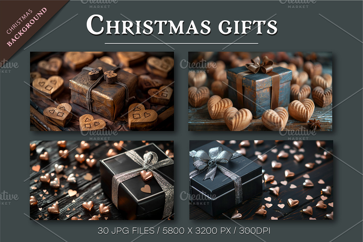 Christmas gifts. Background., a Decorative Illustration by KENO Mascots (Photo 4 of 5)