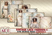 Lace fashion Junk Journal Kit part 1, a Person Illustration by CraftArtStory (Thumbnail 2 of 6)