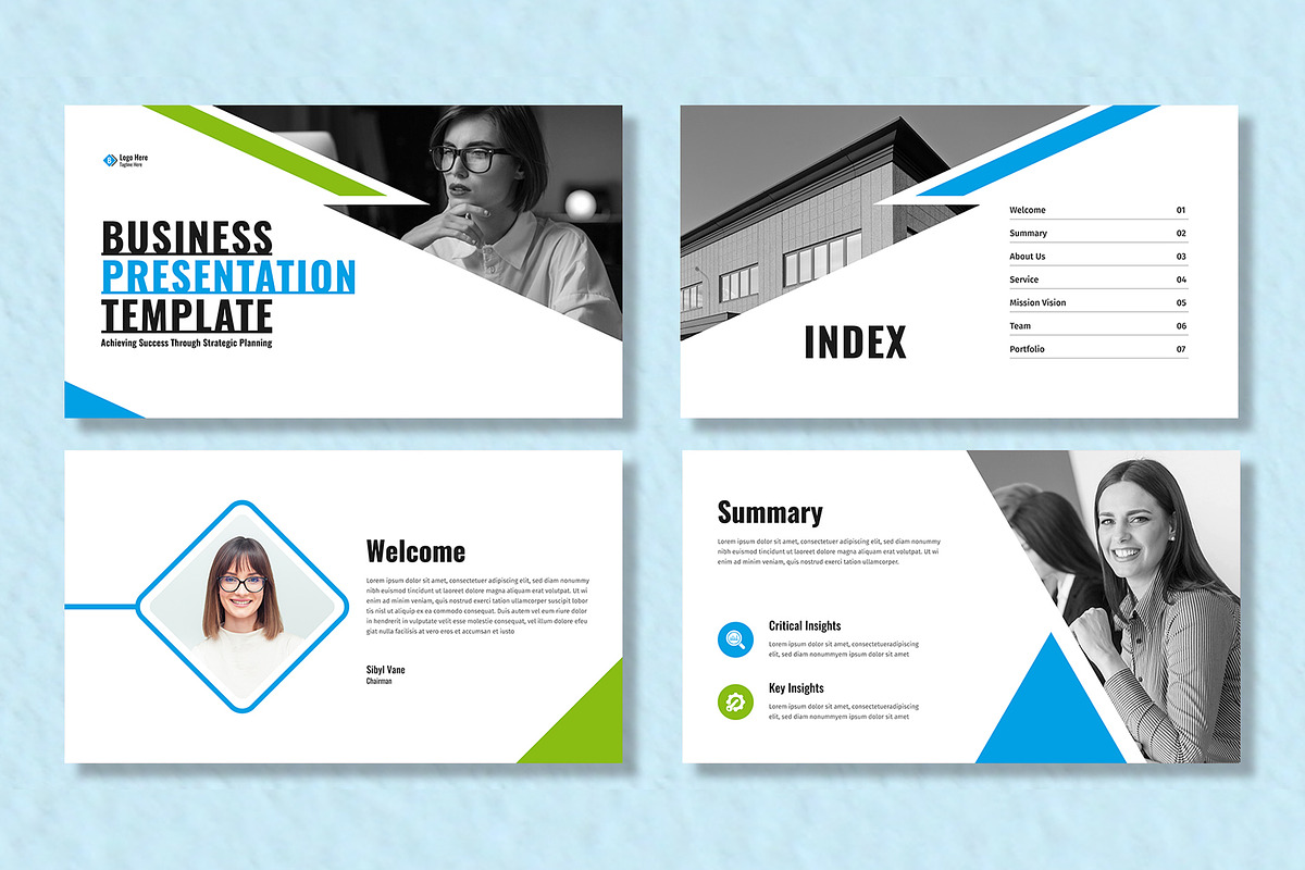 Business Presentation Template, a Presentation Template by Mighty-Slide (Photo 2 of 6)
