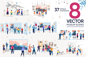 Museum Vector Scenes