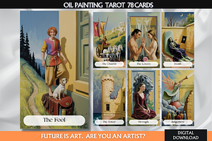 Oil Painting Tarot Cards Deck
