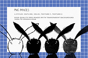 Linocut bunny rabbit vector clip art, a Graphic by Palette Pursuit (Thumbnail 3 of 7)
