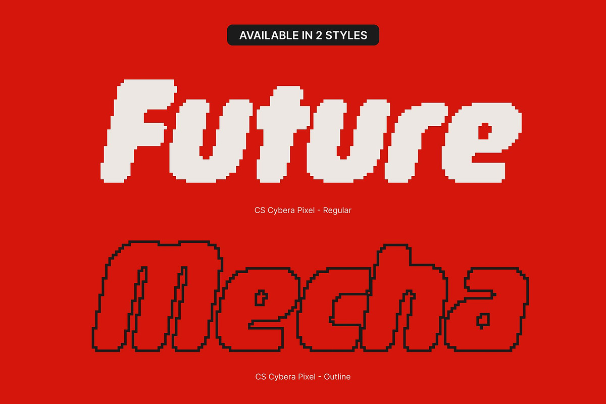 CS Cybera Pixel, a Sans Serif Font by Craft Supply Co. (Photo 3 of 8)