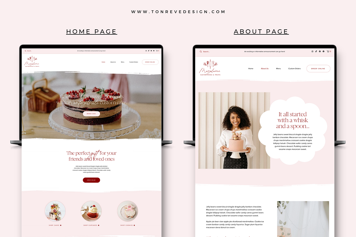 Wix Website Template for Bakery, a Wix Template by Ton Rêve Design Studio (Photo 4 of 9)