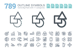 BomSymbols Outline Big Pack