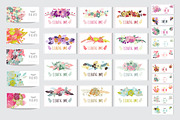 123 Floral Cards Set, a Card Template by Sunset&Sea Design (Thumbnail 2 of 4)