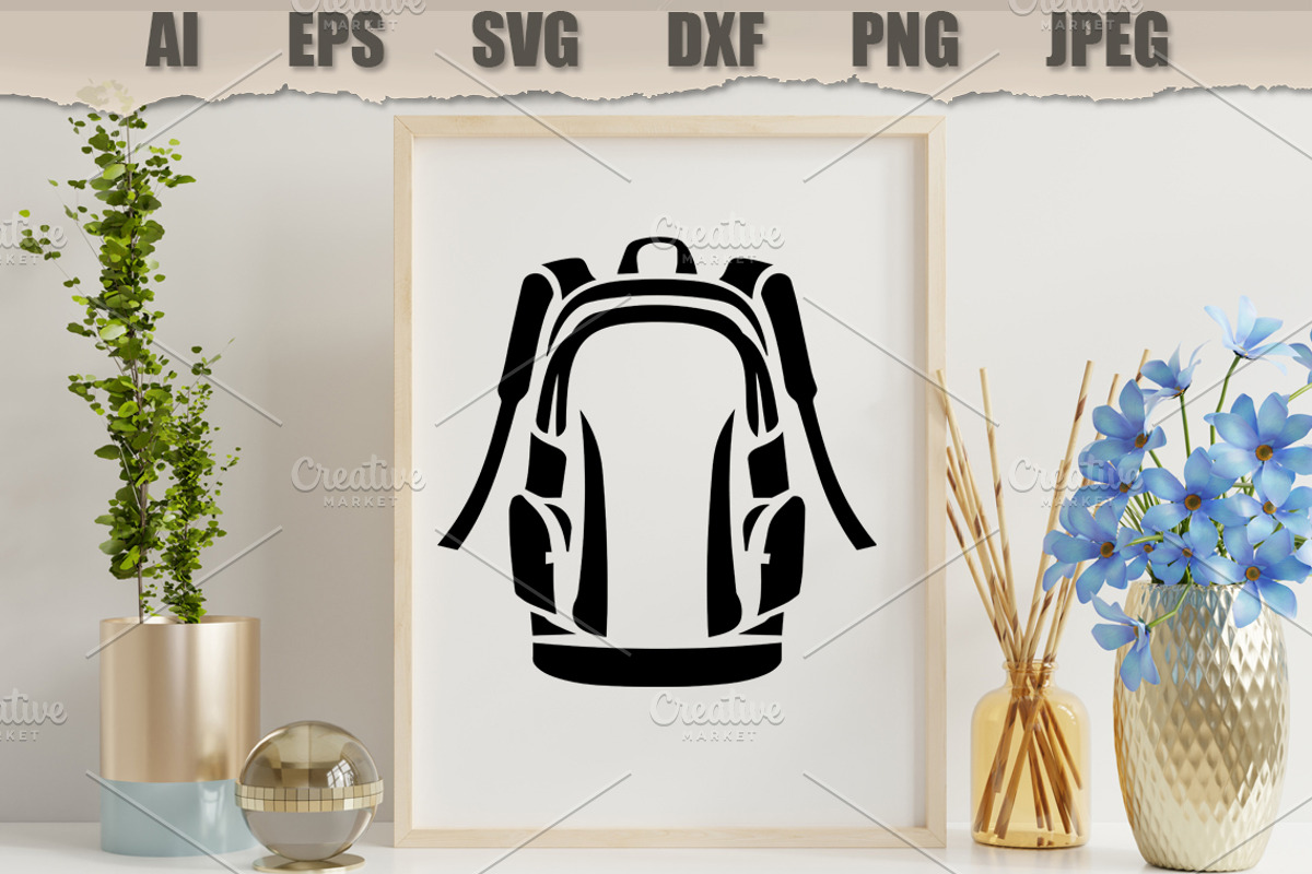 Stencil Travel Backpack, a Sport Illustration by MARYCRAFTIRIA (Photo 3 of 3)