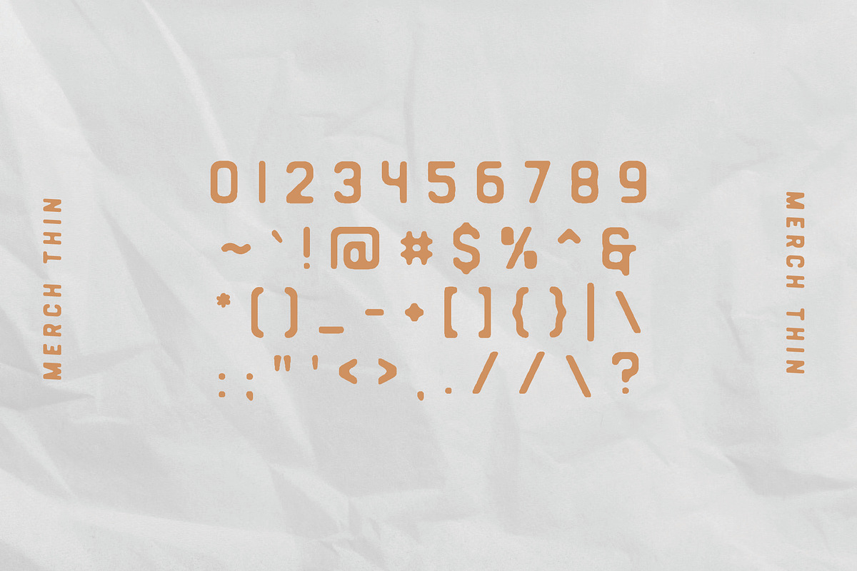 Merch Regular + Thin, a Sans Serif Font by Midnight Grim (Photo 3 of 6)