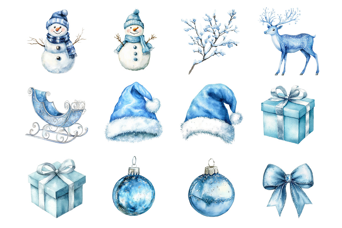 Whimsical Icy Blue Christmas, an Illustration by Design Market (Photo 3 of 4)