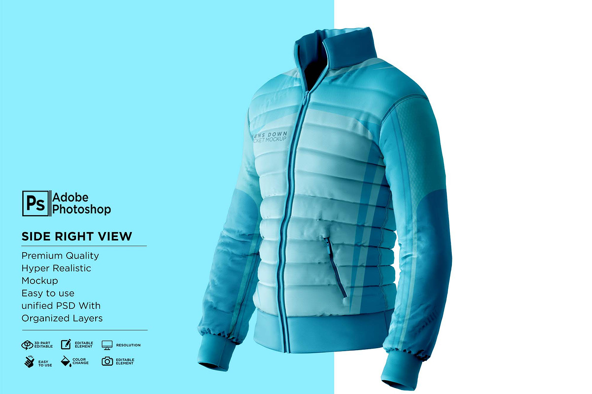 Men's Downs Jacket Mockup, a Hoody Mockup by Nanggroe Scripting (Photo 5 of 9)