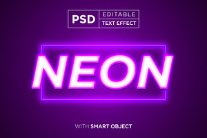 glow neon editable text effect, a Layer Style Add-On by yokbisayok