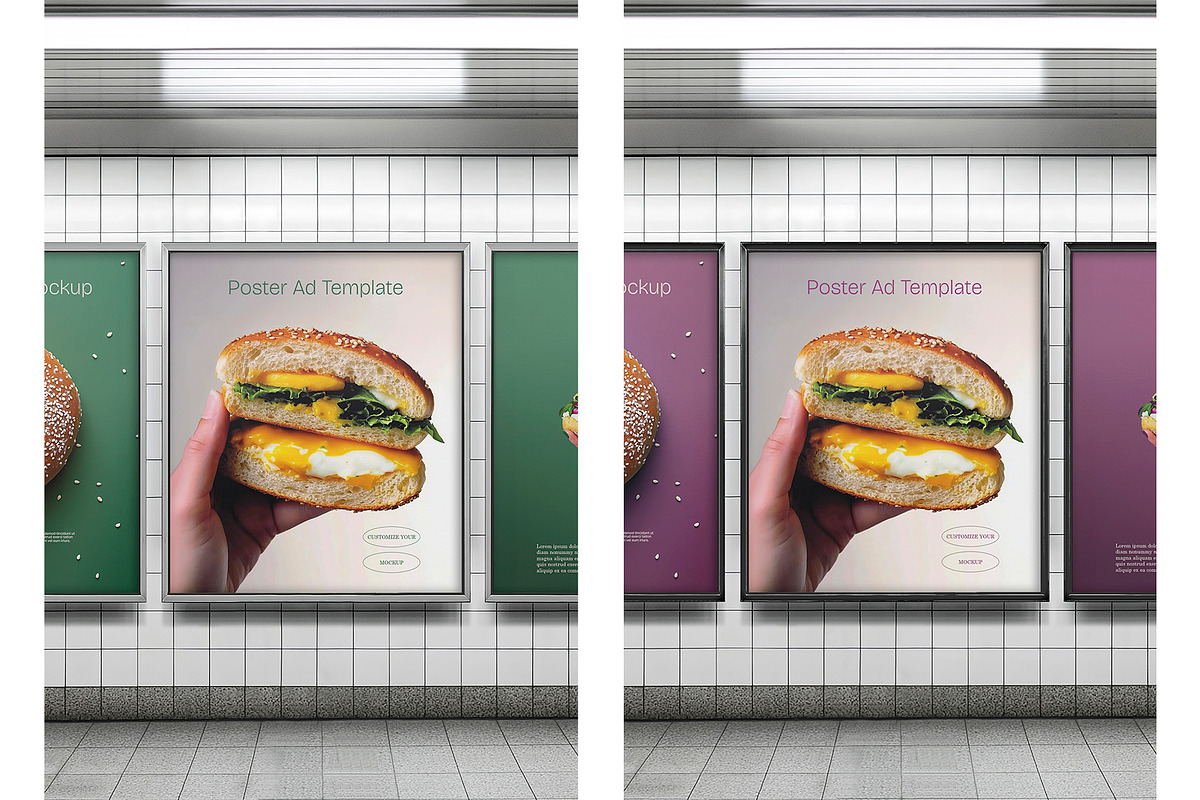 Subway Billboard Mockup, an Advertising Mockup by The Rose Project (Photo 1 of 2)