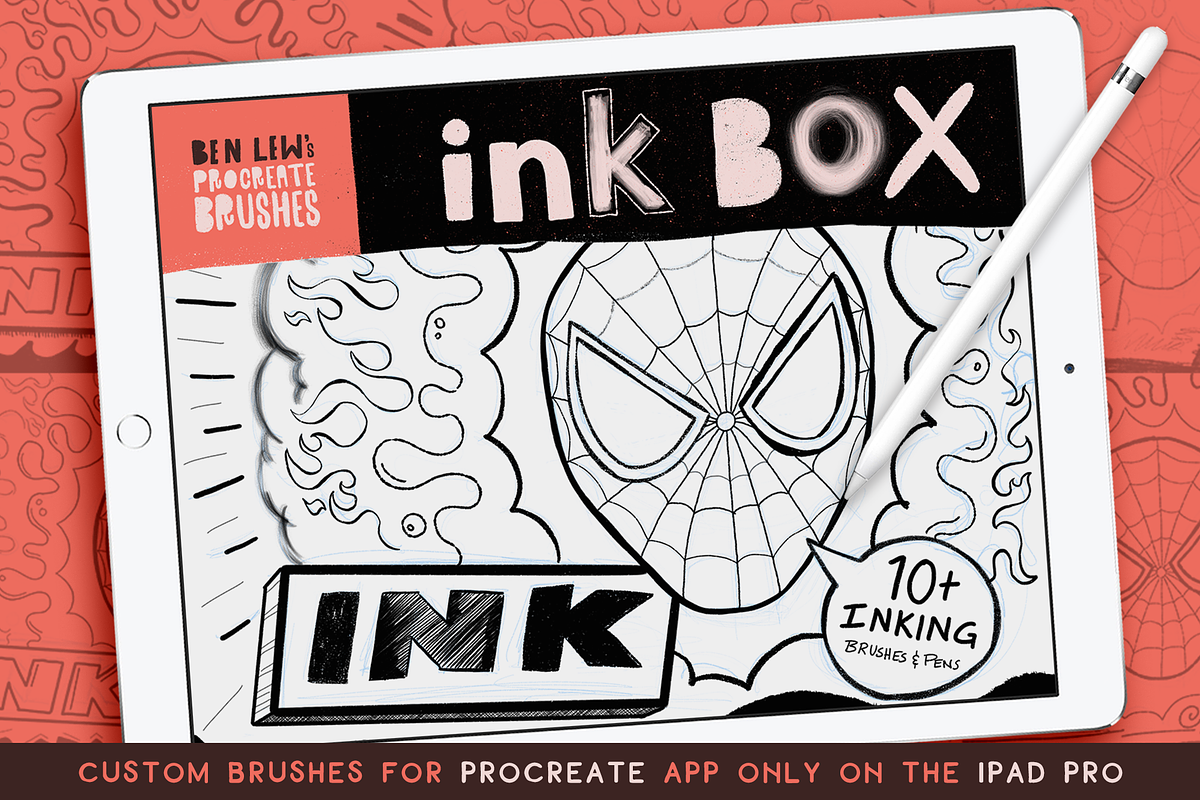Procreate Ink Box, a Brush Add-On by Ben Lew Illustration (Photo 1 of 4)