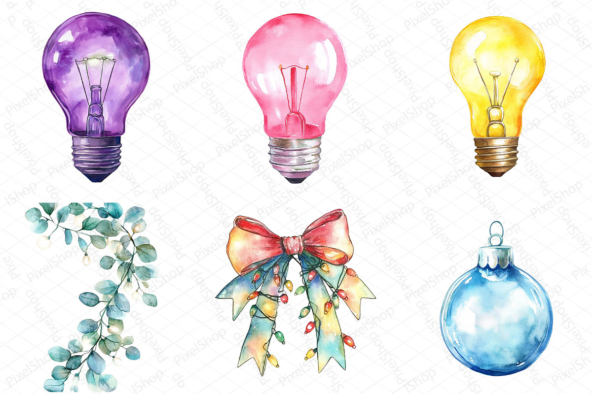 Christmas Light Clipart, an Illustration by DreamPrint404 (Photo 3 of 6)