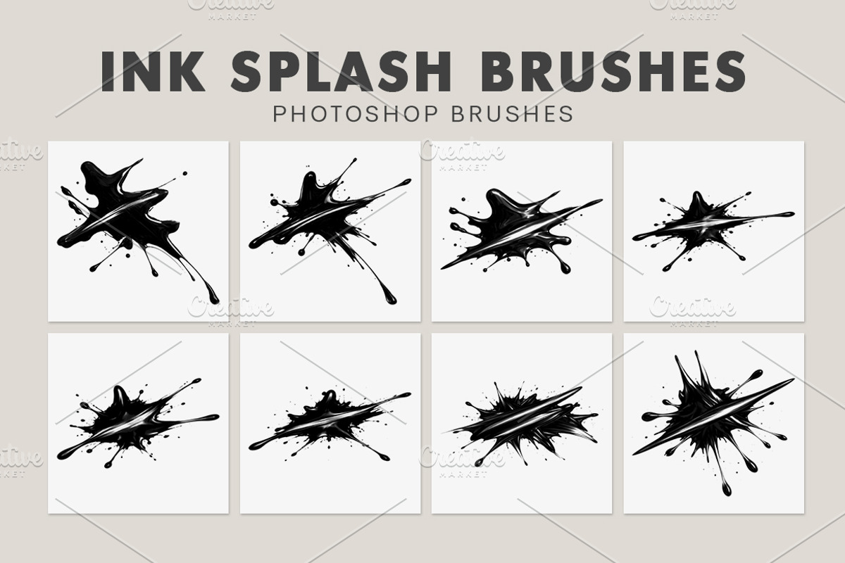 Ink Splash Brushes, a Brush Add-On by AB-TheDesigner (Photo 2 of 4)