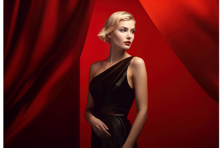 Fashionable blonde lady in black, a Beauty & Fashion Photo by Ylivdesign