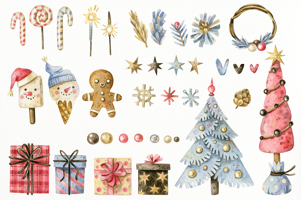 Christmas friends. New Year's set., an Animal Illustration by babenkoirusa (Photo 3 of 15)