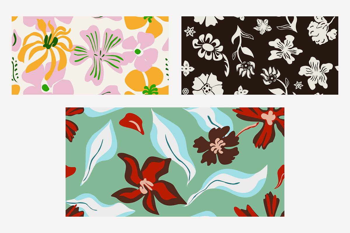 Abstract Floral Patterns, a Pattern Graphic by Trisuphat (Photo 2 of 8)