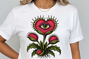 Retro Tattoo Venus Flytrap Clipart, a Seasonal Illustration by Tanya Kart (Thumbnail 5 of 8)
