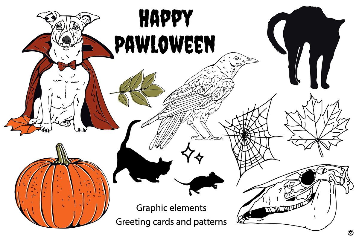 Happy pawloween, an Animal Illustration by Olillia (Photo 3 of 13)