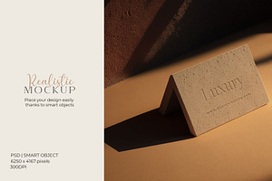 Realistic visiting card mockup