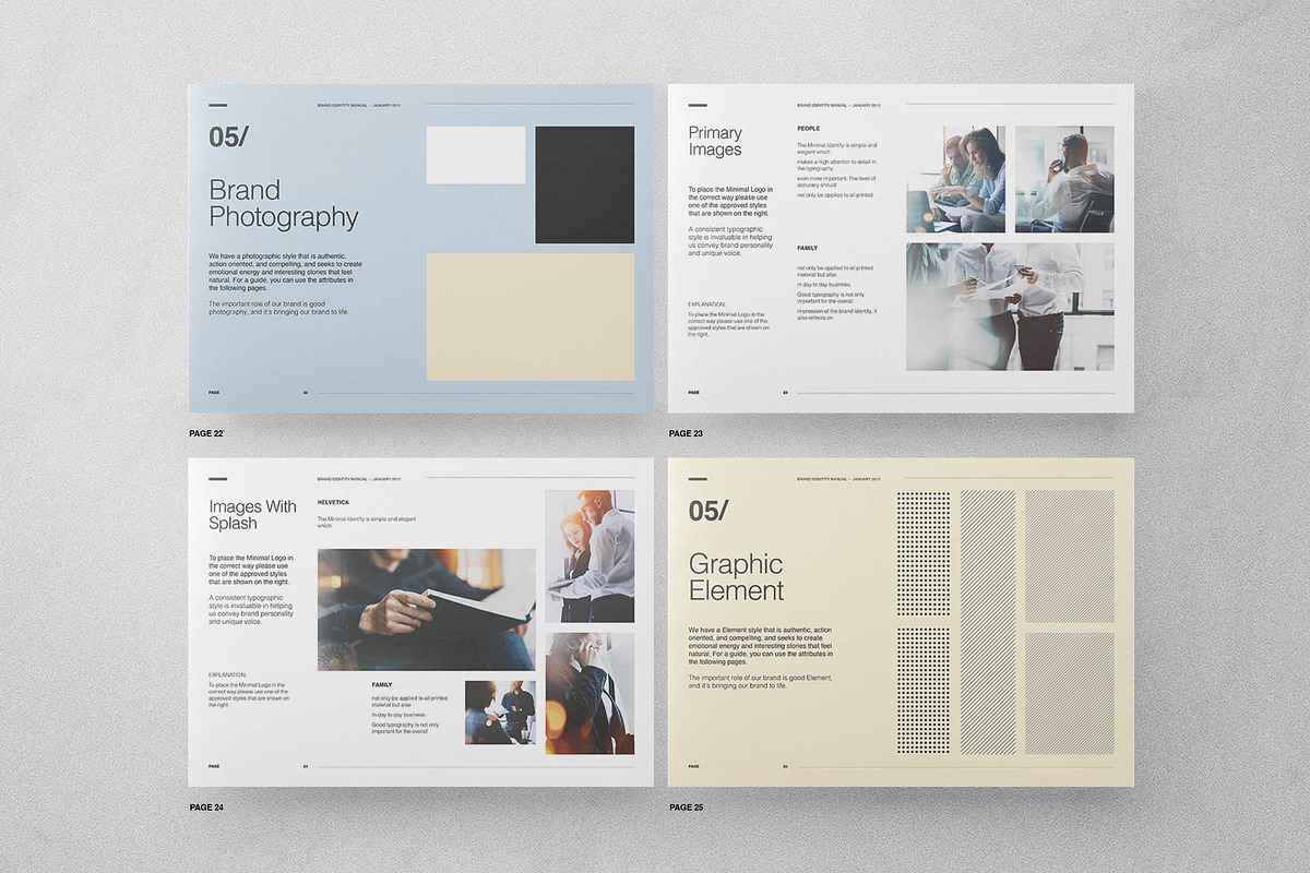 Minimalist brand guidelines, a Brochure Template by Proonty (Photo 7 of 9)