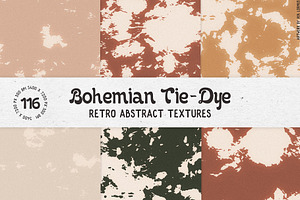 Bohemian TieDye Retro textures