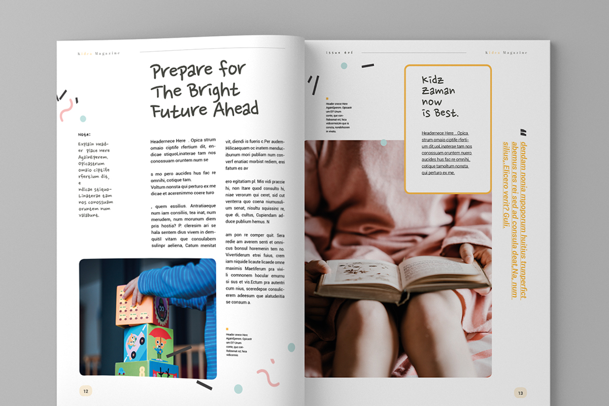Kidea - Magazine Template, a Magazine Template by inspirasign (Photo 8 of 9)