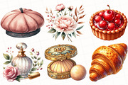Watercolor Parisian Summer Clipart, an Illustration by OK Design (Thumbnail 3 of 5)