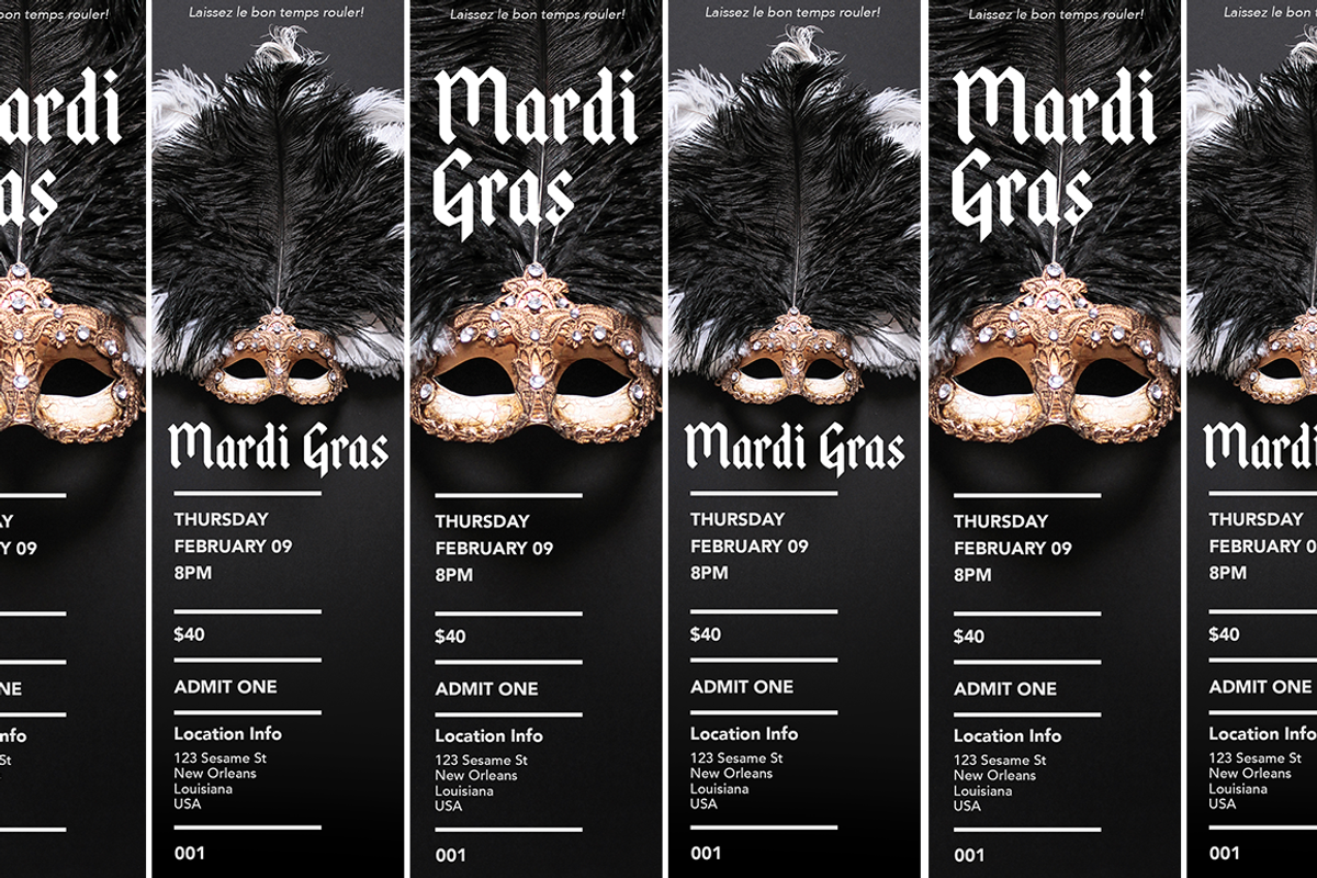 2022 Mardi Gras Party Poster Pack preview 4