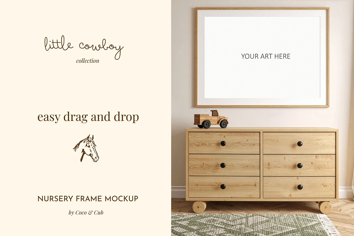 Boys Bedroom Frame Mockup, a Household Mockup by Coco & Cub Studio (Photo 4 of 5)