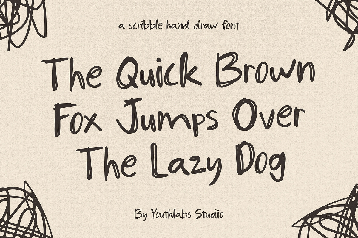 Drifty Pen – Scribble Handdrawn Font, a Handwritten Font by Youthlabs Studio (Photo 3 of 12)