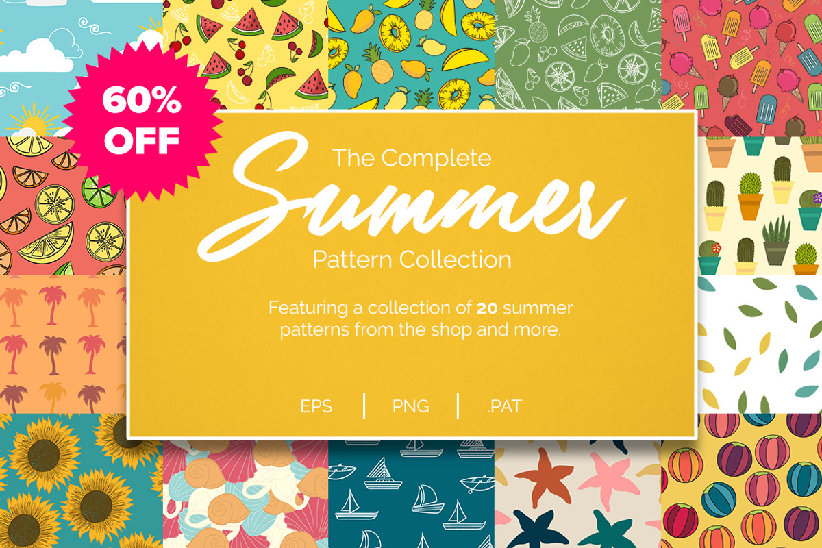 Summer Pattern Collection (60% OFF), a Pattern Graphic by Swathi Kirthyvasan (Photo 1 of 8)