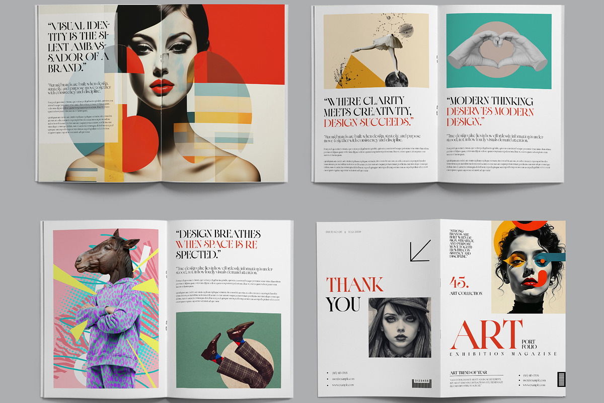 Minimal Art Exhibition Catalog, a Brochure Template by ContestDesign (Photo 3 of 3)