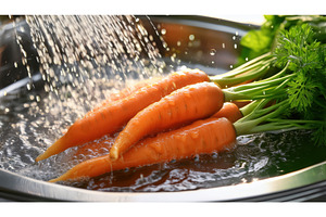 Freshly washed carrots with green, a Food & Drink Photo by Igor Tichonow